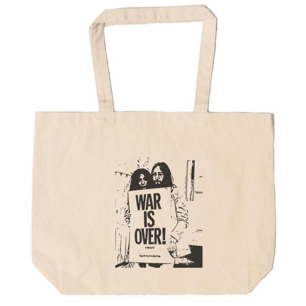 WAR IS OVER!　トートバッグ　キャンバス　12oz 綿100％　ナチュラル色