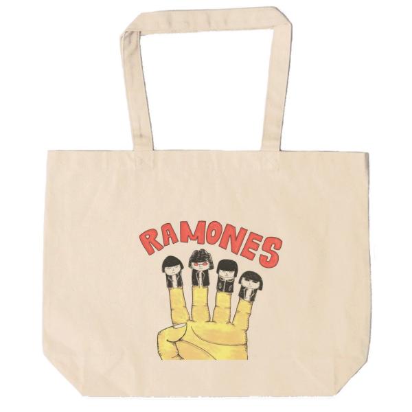Ramones（ラモーンズ　トートバッグ　キャンバス　12oz 綿100％　ナチュラル色