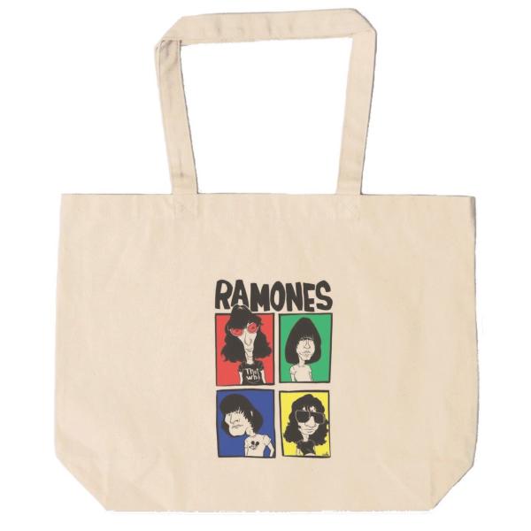 ラモーンズ Ramones　トートバッグ　キャンバス　12oz 綿100％　ナチュラル色