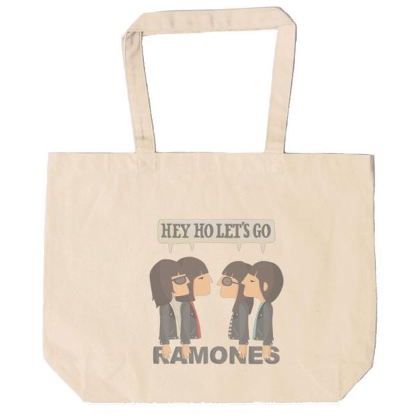 ラモーンズ  Ramones　トートバッグ　キャンバス　12oz 綿100％　ナチュラル色