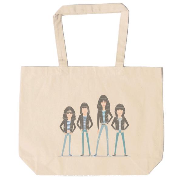 ラモーンズ Ramones　トートバッグ　キャンバス　12oz 綿100％　ナチュラル色