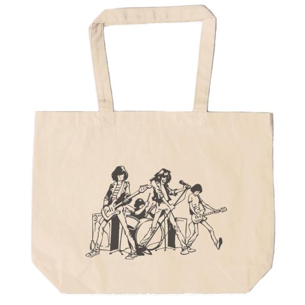 ラモーンズ Ramones　トートバッグ　キャンバス　12oz 綿100％　ナチュラル色