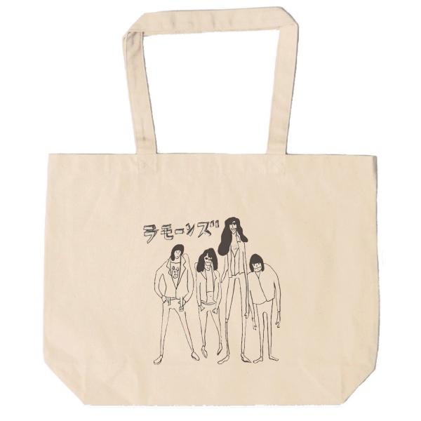 ラモーンズ Ramones　トートバッグ　キャンバス　12oz 綿100％　ナチュラル色