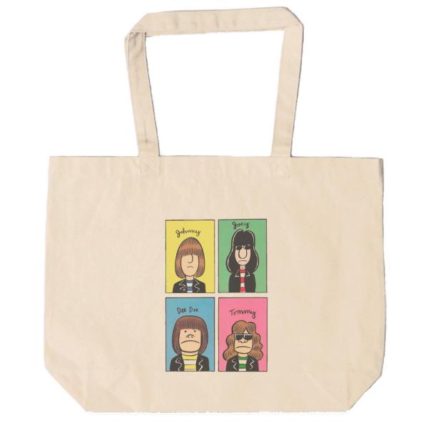 ラモーンズ Ramones　トートバッグ　キャンバス　12oz 綿100％　ナチュラル色