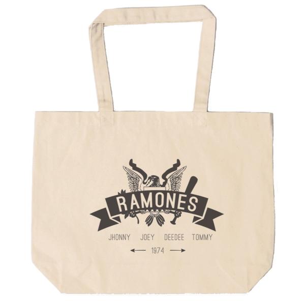 RAMONES　キャンバス　12oz 綿100％　ナチュラル色　音楽　ロック　バンド　シネマ