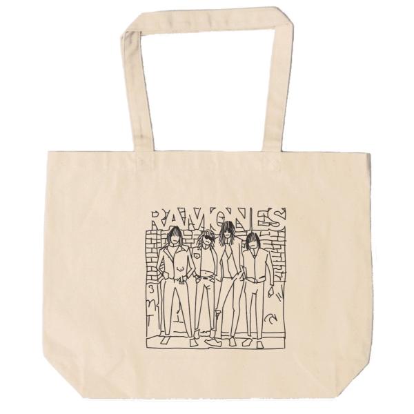 RAMONES　キャンバス　12oz 綿100％　ナチュラル色　音楽　ロック　バンド　シネマ