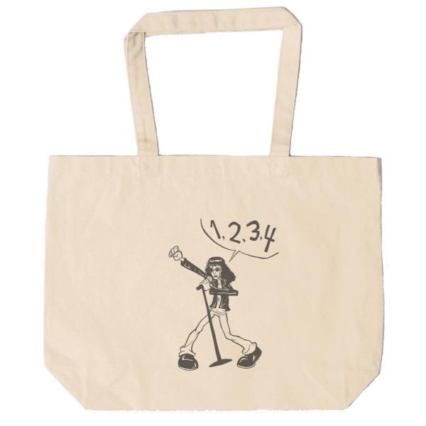 ラモーンズ Ramones　トートバッグ　キャンバス　12oz 綿100％　ナチュラル色