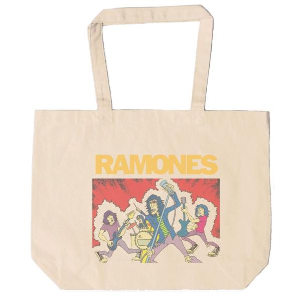 ラモーンズ　RAMONES　トートバッグ　キャンバス　12oz 綿100％　ナチュラル色