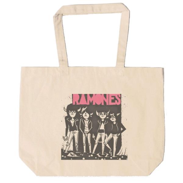 RAMONES ラモーンズ　トートバッグ　キャンバス　12oz 綿100％　ナチュラル色