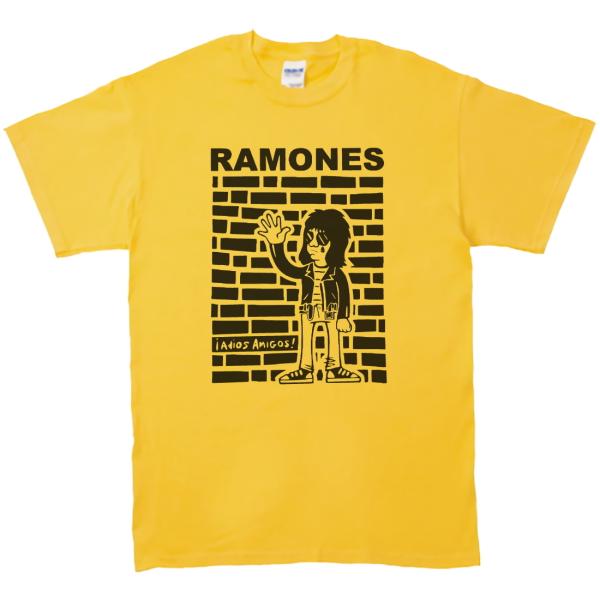 バンド　ロック Tシャツ　RAMONES　イエロー