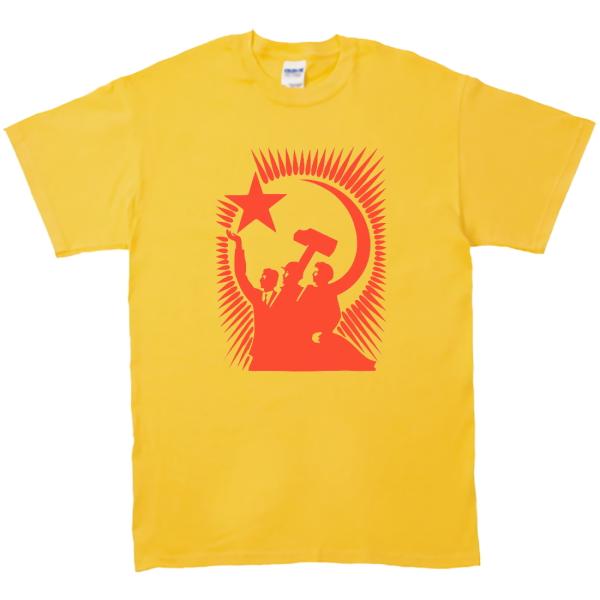 デザイン　Tシャツ　社会主義　ソ連　イエロー