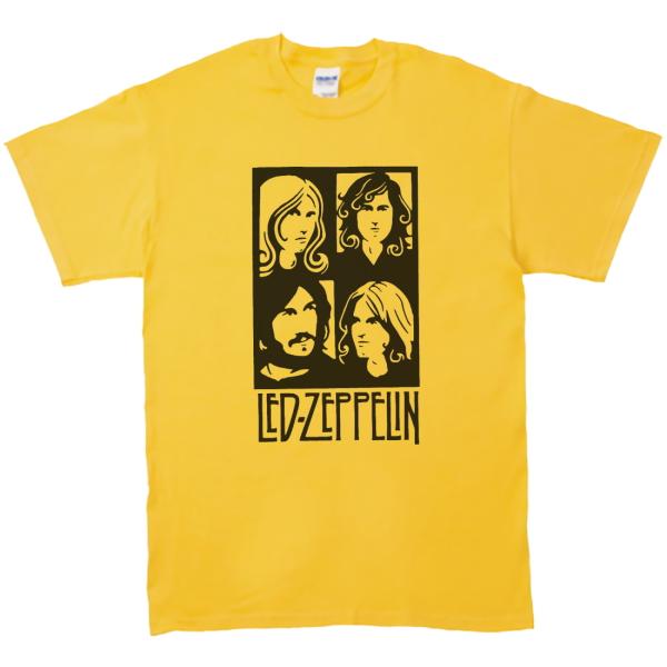 バンド　ロック Tシャツ　LED ZEPPELIN 3　イエロー