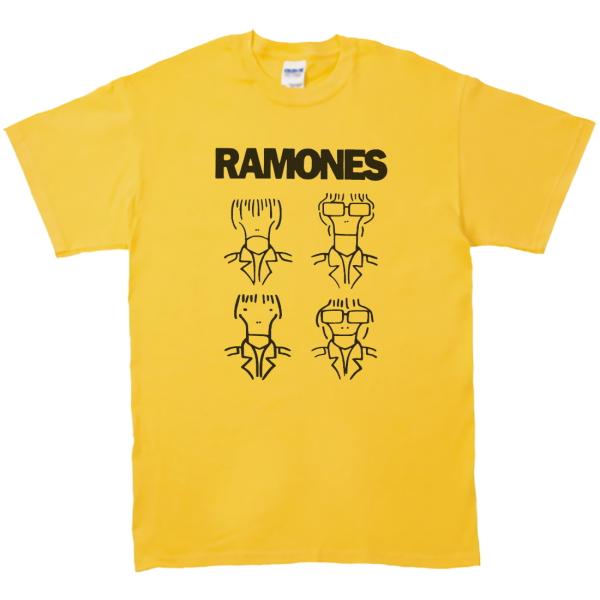 バンド　ロック Tシャツ　RAMONES　イエロー