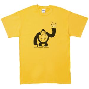 伊太利屋のシャツ。動物プリント 。 イエロー 伊太利屋のシャツ。動物プリント 。 イエロー