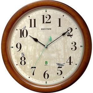 RHYTHM リズム クロック 電波掛け時計 高感度 サイレントステップ秒針