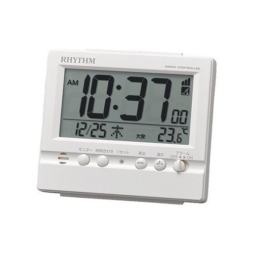 RHYTHM リズム クロック フィットウェーブヴィスタ 白 電波デジタル時計 置時計 8RZ201...