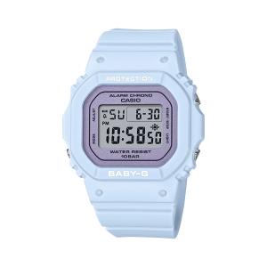 国内正規品 CASIO BABY-G カシオ ベビーG スクエア フラワーカラー ライラック ライトブルー レディース腕時計 BGD-565SC-2JF｜時計のタイム