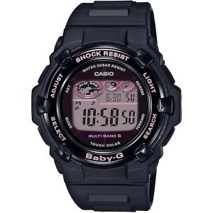 国内正規品 CASIO BABY-G カシオ ベビーG 電波ソーラー デジタルモデル ブラック×ピンク レディース腕時計 BGR-3000UCB-1JF｜時計のタイム