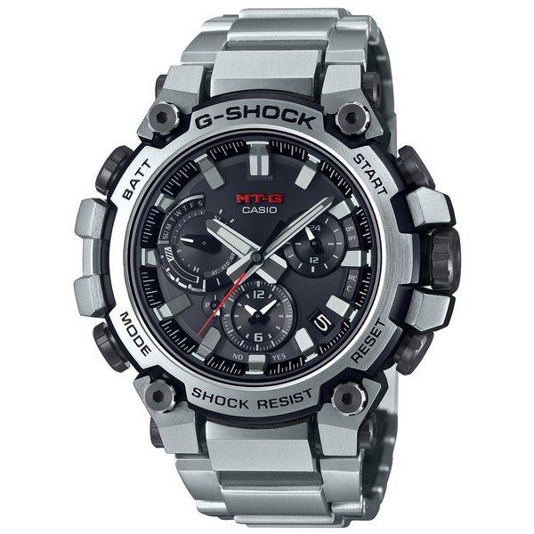 国内正規品 CASIO G-SHOCK MT-G ワンプッシュ式交換バンド シルバー メンズ腕時計 ...