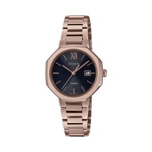 国内正規品 CASIO SHEEN カシオ シーン Solar Sapphire Model 八角形 ピンクゴールド レディース腕時計 SHS-4529CG-1AJF｜t1me-shop-a