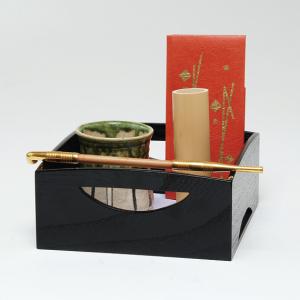 茶道具 煙草盆 莨盆 一閑塗り 文箱 又妙斎好写し 田原一斎作 一閑塗 又