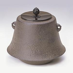 受注生産 茶道具風炉 菊地政光作 風炉釜 富士釜 糸目浜松地紋 : 03 
