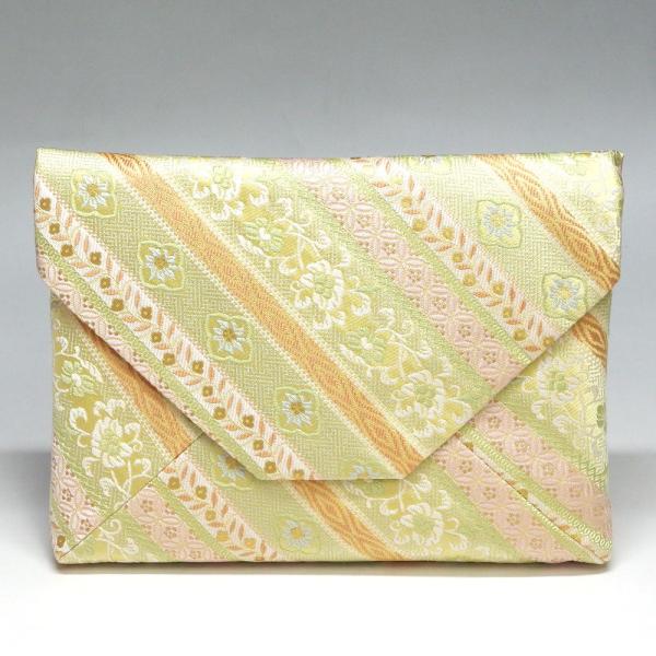 ● 中川政七商店　新ん橋(しんばし)　名物裂段唐草華紋黄色　04号 茶道具 / 数寄屋袋 ゆうパケッ...