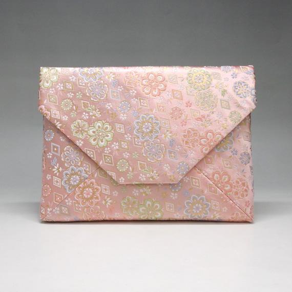 ● 中川政七商店　新ん橋(しんばし)　名物裂菱華文　ピンク　04号 茶道具 / 数寄屋袋 ゆうパケッ...