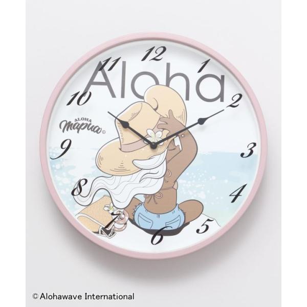 【シーブリーズ(ピンク)】アロハマプアクロック　ハワイアン 壁掛け時計　ハワイアン雑貨　　時計　 k...