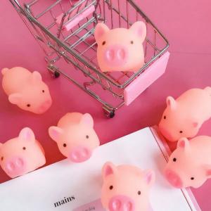 豚 ブタ ゾウ 雑貨 プレゼント イベント ギフト 記念品 学校 子供 お風呂でウキウキ ピーピーソフビアニマル 豚１個（２頭身）