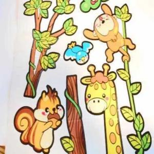 アニマル 動物 グッズ 雑貨 プレゼント イベント ギフト 記念品 学校 子供 ジャングルアニマルウォールステッカー