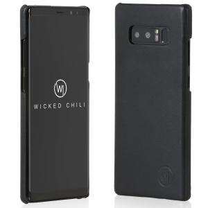 Wicked Chili by ドイツ ヨーロッパ産 高級牛革 プレミアム 手作り 本革 レザーケース (Samsung Galaxy Note 8,黒)｜ta-creative