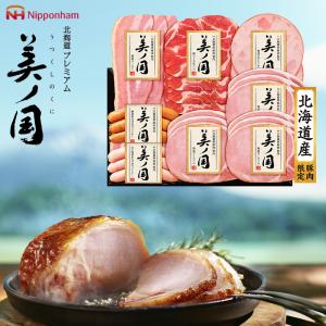 売り尽し ハム ギフト 北海道産豚肉使用 美ノ国 ( UKH-48 ) 日本ハム メーカー直送 送料無料 ニッポンハム (t4)| お歳暮 メーカー在庫 賞味期限：2024/1/23