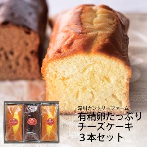 深川カントリーファーム 有精卵たっぷりチーズケーキ 3本 FYC-15 (-92046-04-) (個別送料込み価格) (t3) | 内祝い 出産 結婚