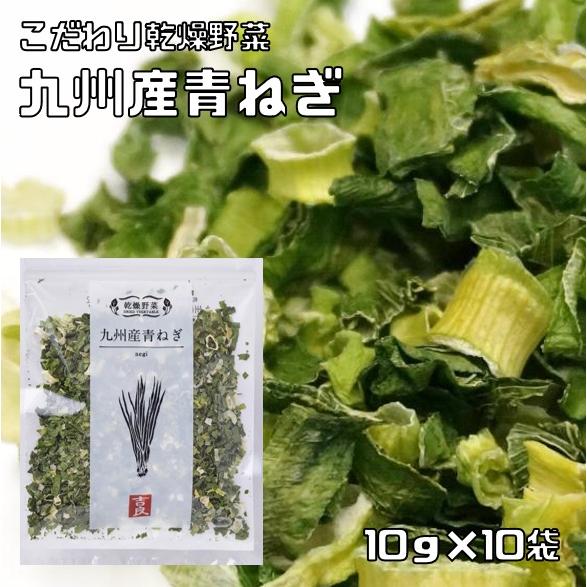 青ねぎ 10g×10袋 九州産 乾燥野菜 青葱 吉良食品 あおねぎ ドライ葱 干し野菜 国産 国内産...