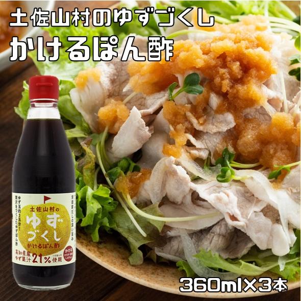 かけて味わうゆずぽん酢 360ml×3本 旬の素材に 店長が大好き 土佐山村 ゆずづくし 高知県産 ...