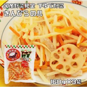 きんぴらの具 160g×3袋 野菜の旨みを残した下ゆで野菜 国産 国内産 国内加工 ゆでベジ 茹でベ...