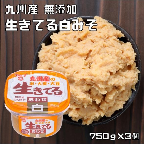 あわせ白味噌 750g×3個 生きてる 無添加 フンドーキン 合わせ味噌 あわせみそ 九州産 国産 ...