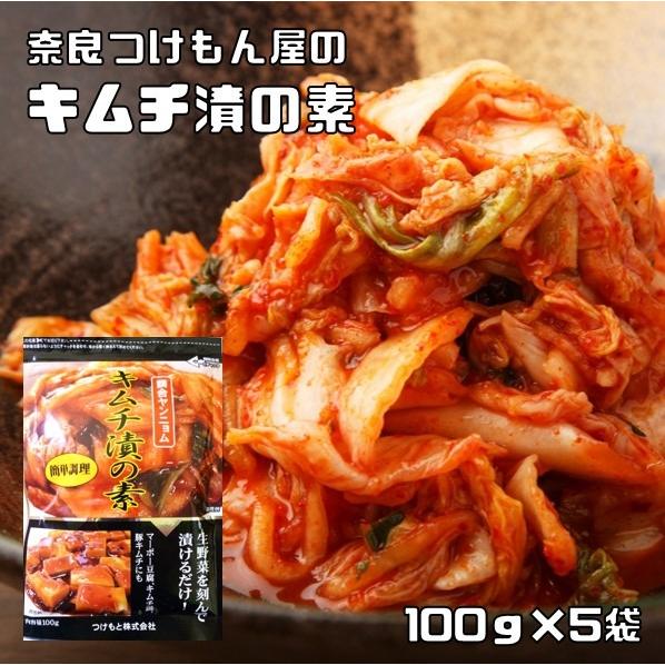 キムチ漬の素 100g×5袋 奈良つけもん屋 つけもと 国内加工 漬物 麻婆豆腐 韓国食材 漬け物 ...