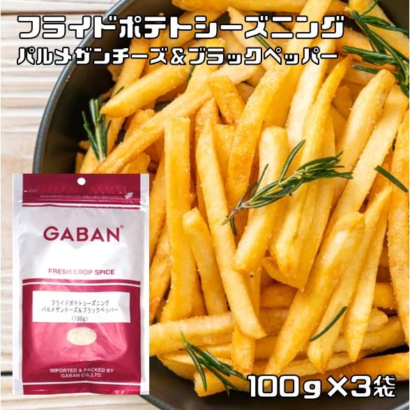 フライドポテトシーズニング 100g×3袋 パルメザンチーズ＆ブラックペッパー GABAN ミックス...