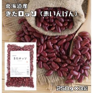 きたロッソ 250g×3袋 豆力 北海道産 （メール便）赤いんげん豆 新品種 レッドキドニー 国産 ...