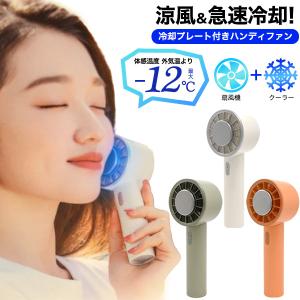 充電式 ハンディ扇風機 冷却プレート付き ペルチェ素子 急速冷却 ハンディ 冷却ファン ハンディーファン 手持ち扇風機 持ち運び扇風機 小型扇風機｜tabemore