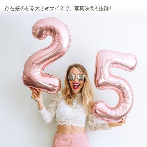 数字 ナンバー バルーン ピンクゴールド(65...の詳細画像1