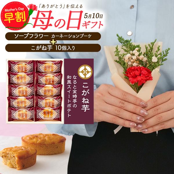 母の日 2026 ギフト 菓子＆ソープフラワーブーケ 母の日ギフトセット 枯れない花束 カーネーショ...