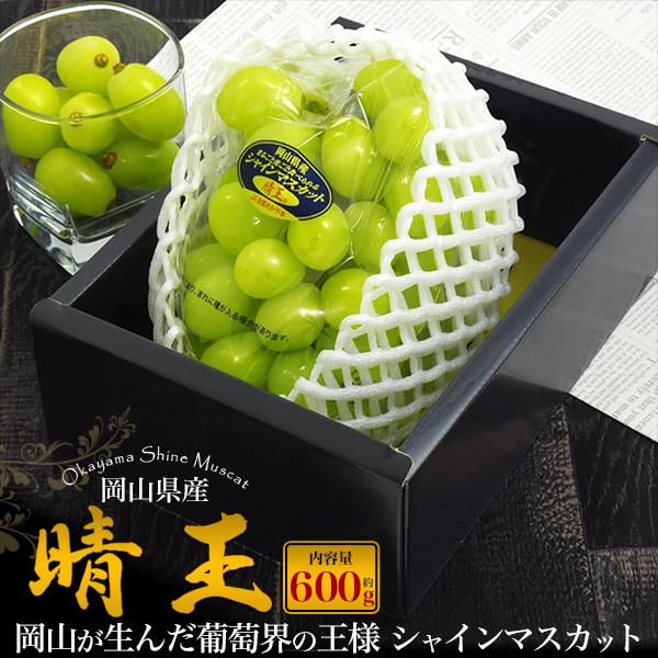 岡山県産 シャインマスカット 晴王 1房 約600g 国産 果物 フルーツ 種なし マスカット ぶど...