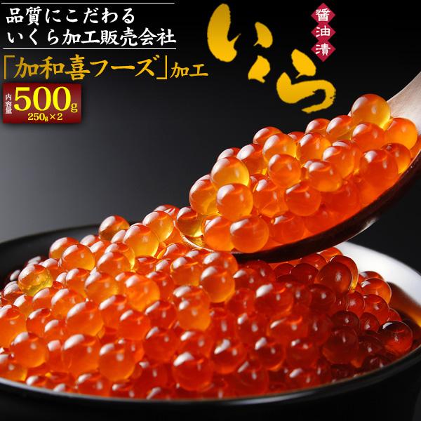 極上 いくら醤油漬け 加和喜 味付いくら チャム 500g(250g×2パック)  国産 サケ 鮭 ...