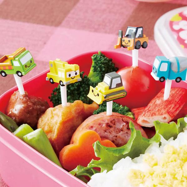 お弁当 ピック 串 グッズ キャラ弁 かわいい くるま 自動車 お弁当箱 工事現場 デコ弁 (M便 ...