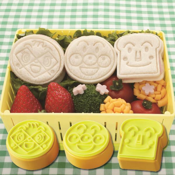 押し型 お弁当グッズ ランチ サンドイッチ しょくぱんまん メロンパンナちゃん キャラ弁 子供 キッ...