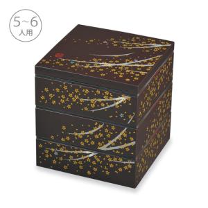 ミタニ 3段 正月 おせち 和風 漆器 迎春 お節 おもてなし 蒔絵 4人用 5