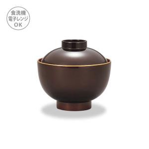山田平安堂 漆器 雑煮椀 古代朱/黒 お椀/蓋付き/木製 : 漆器 山田平安